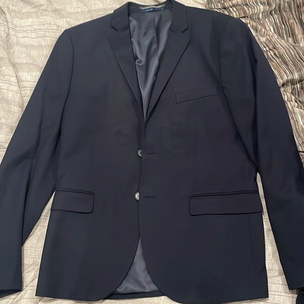 H&M Navy Suit (Small Metal Clip Broken on Pants)